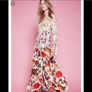 ISO free people mixed floral maxi dress